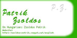 patrik zsoldos business card